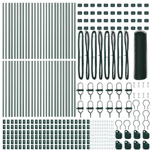 Stängselstolpe Grön 100 x 0,4 m (13 mm nät) Stål och PVC