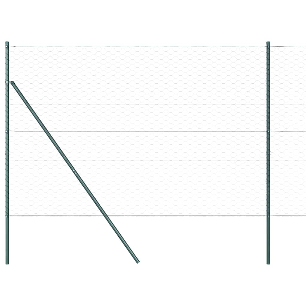 Stängselstolpe Grå 100 x 1,5 m (50 mm nät) Stål och PVC