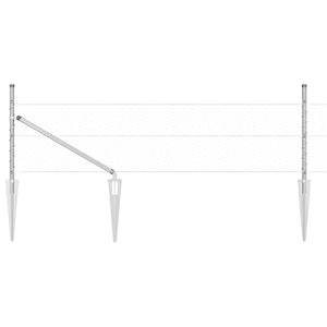 Stängselstolpe Silver 25 x 0,4 m (25 mm nät) Stål