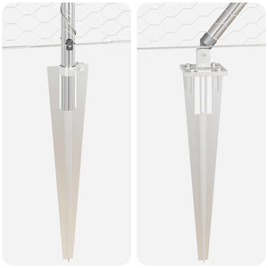 Stängselstolpe Silver 25 x 1 m (36 mm nät) Stål