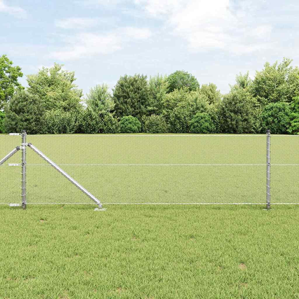 Sexkantigt staket med stolpe 100 x 0,6 m Galvaniserat stål Mesh