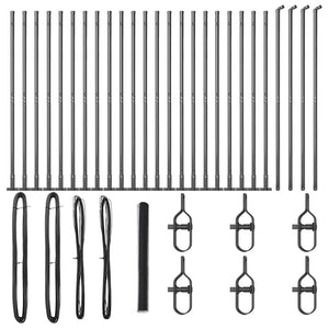 Stängselstolpe Grå 50 x 1,6 m (25 mm nät) Stål och PVC