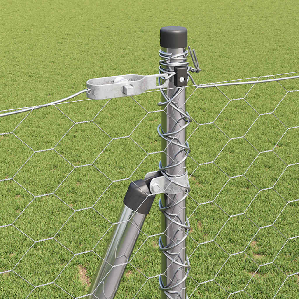 Stängselstolpe Silver 10 x 1,6 m (50 mm nät) Stål