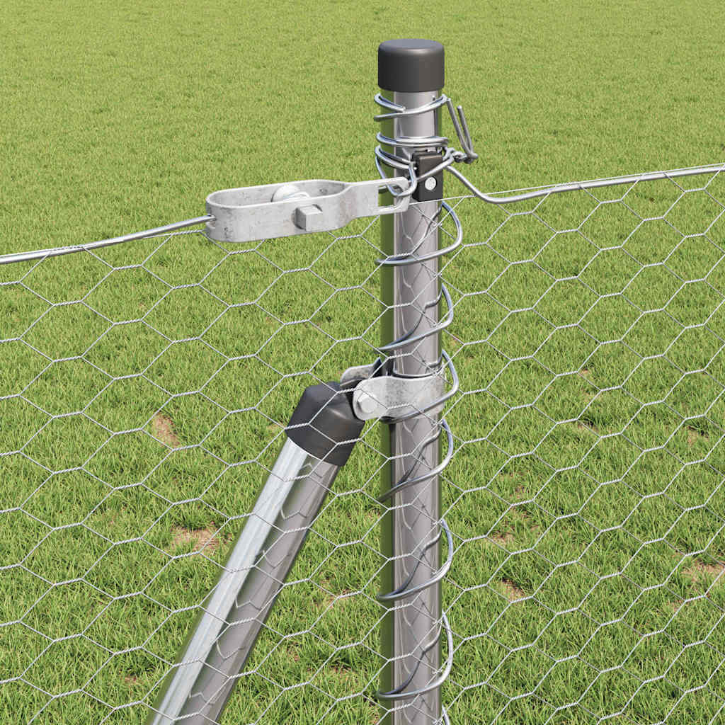 Stängselstolpe Silver 25 x 1 m (25 mm nät) Stål