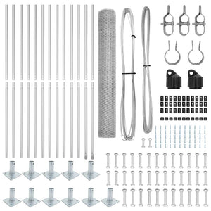 Stängselstolpe Silver 25 x 1 m (25 mm nät) Stål