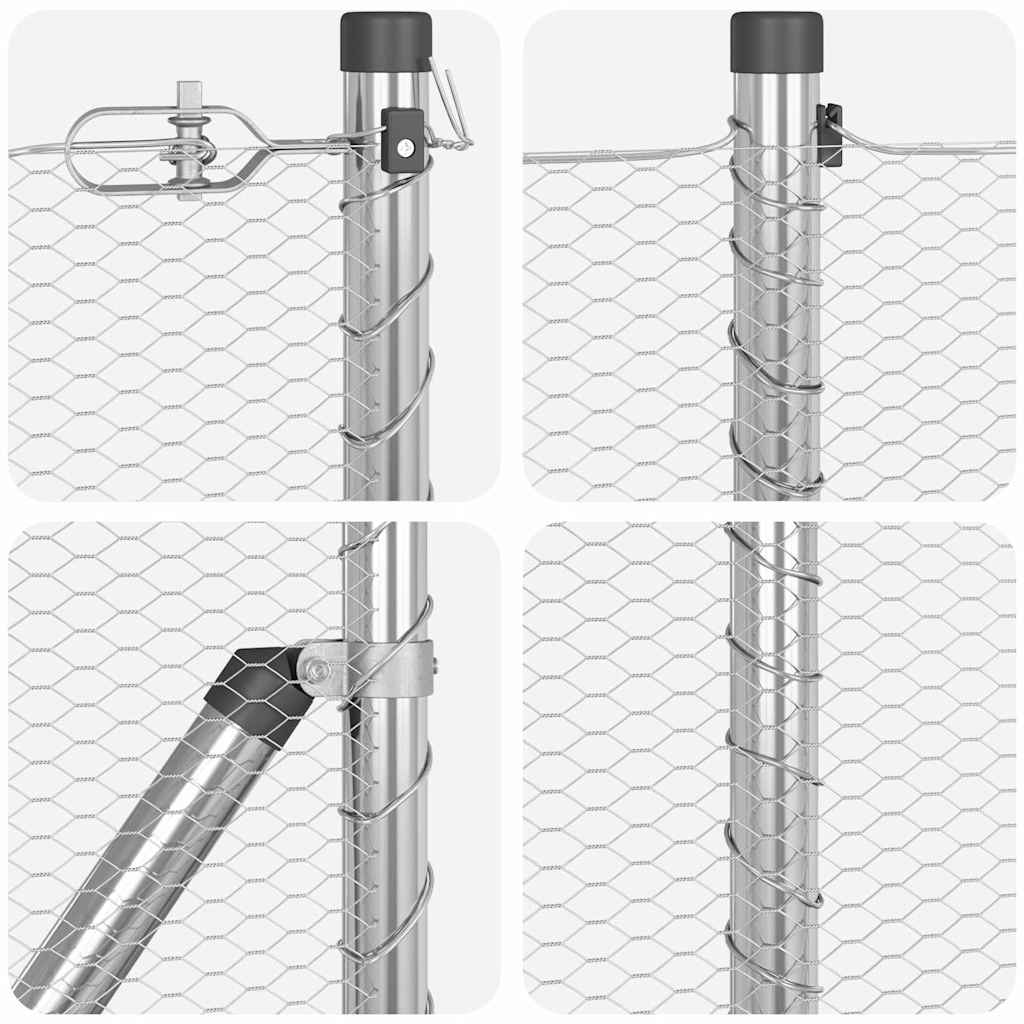 Stängselstolpe Silver 50 x 1 m (13 mm nät) Stål
