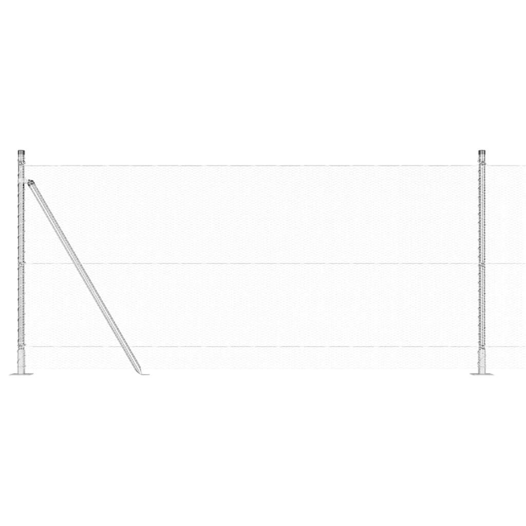 Stängselstolpe Silver 50 x 1 m (13 mm nät) Stål