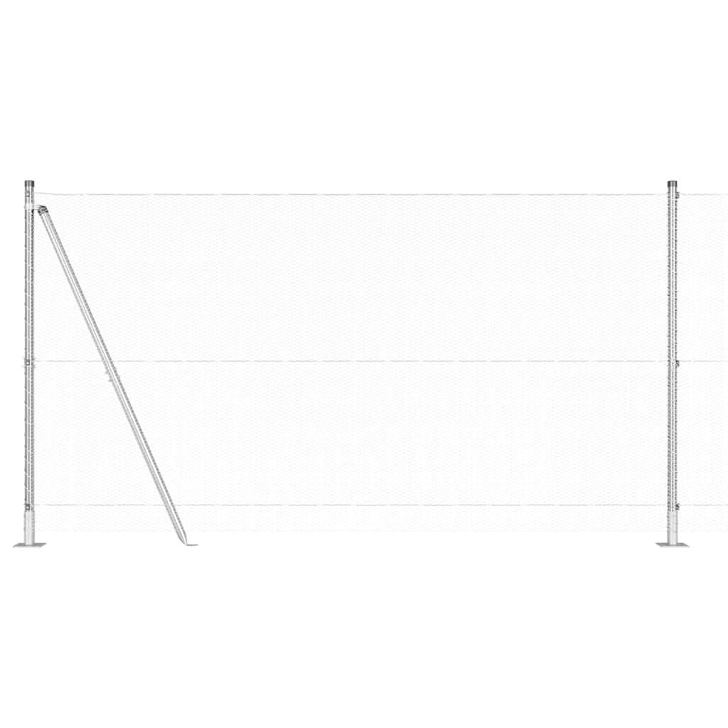 Stängselstolpe Silver 50 x 1,2 m (13 mm nät) Stål
