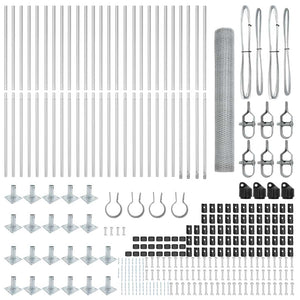 Stängselstolpe Silver 50 x 1,2 m (13 mm nät) Stål