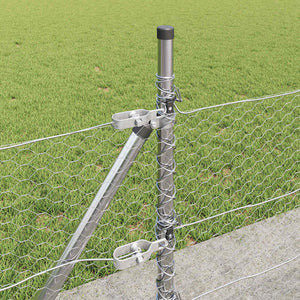 Stängselstolpe Silver 100 x 0,4 m (25 mm nät) Stål