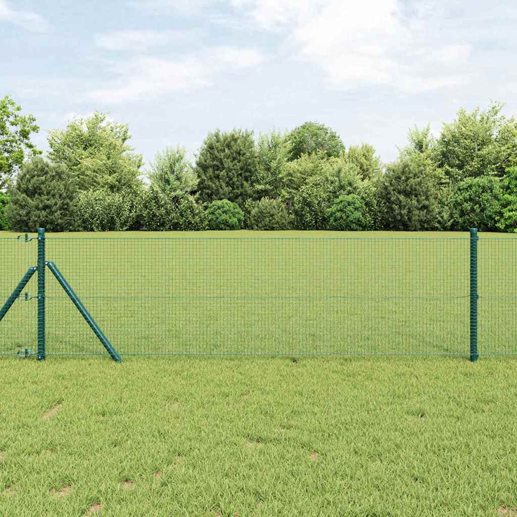 Svetsat trådgaller markfäste 100 x 0,4 m PVC-belagda stål Grön