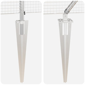 Stängselstolpe Silver 25 x 0,6 m (19 x 19 mm nät) Stål