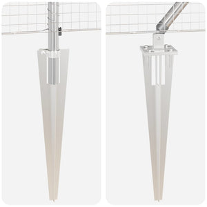 Stängselstolpe Silver 25 x 1,4 m (25 x 25 mm nät) Stål