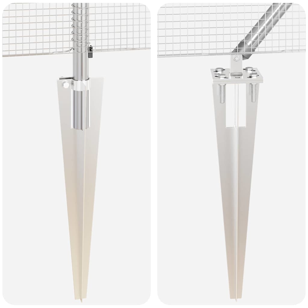 Stängselstolpe Silver 50 x 0,4 m (12 x 12 mm mesh) Stål