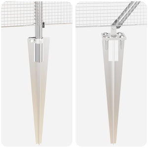 Stängselstolpe Silver 50 x 0,4 m (12 x 12 mm mesh) Stål