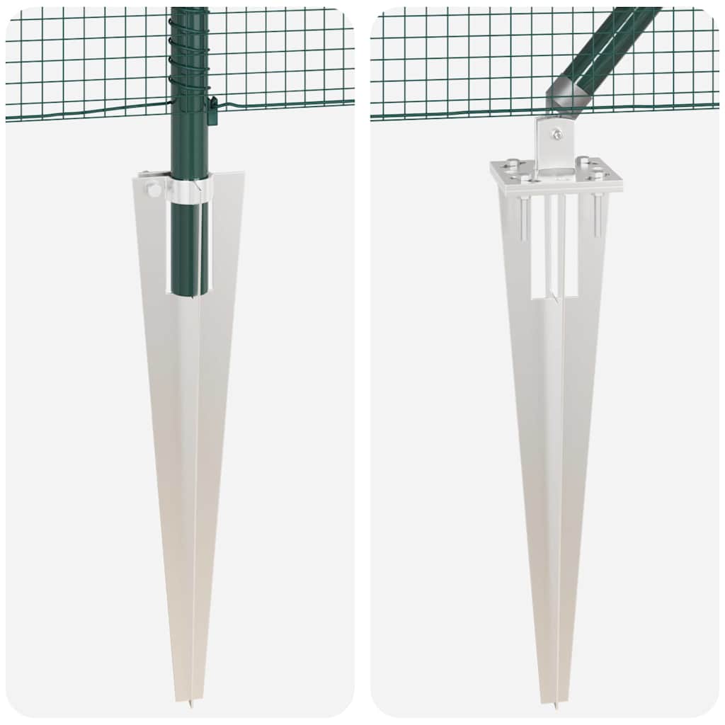 Stängselstolpe Grön 50 x 0,6 m (16 x 16 mm nät) Stål och PVC