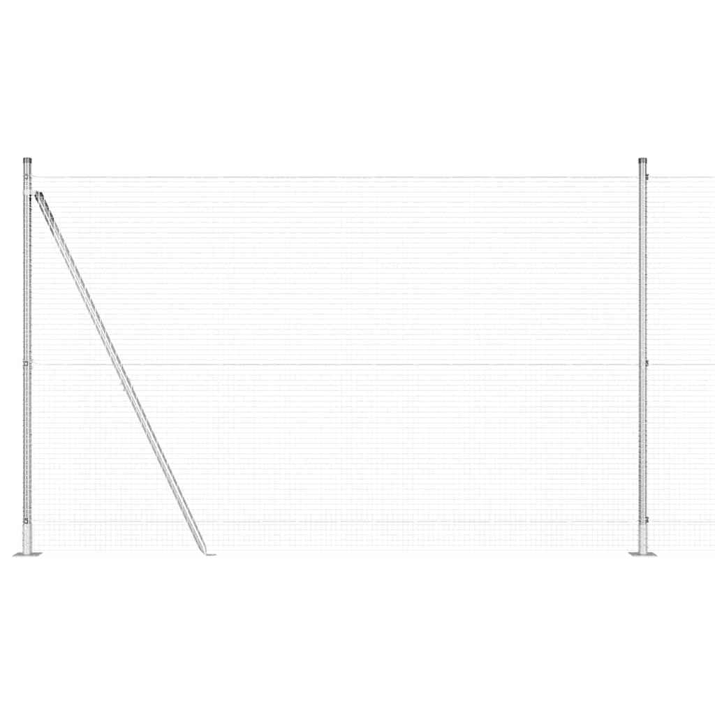 Stängselstolpe Silver 10 x 1,4 m (19 x 19 mm nät) Stål