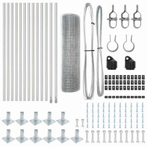 Stängselstolpe Silver 25 x 0,6 m (25 x 25 mm nät) Stål