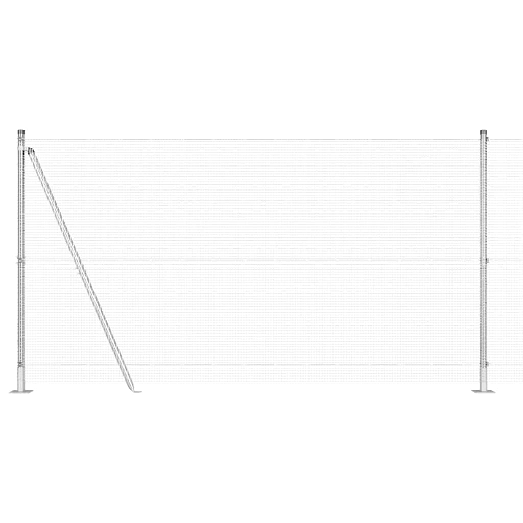Stängselstolpe Silver 25 x 1,2 m (12 x 12 mm nät) Stål