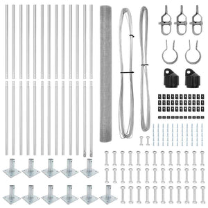 Stängselstolpe Silver 25 x 1,5 m (25 x 25 mm nät) Stål