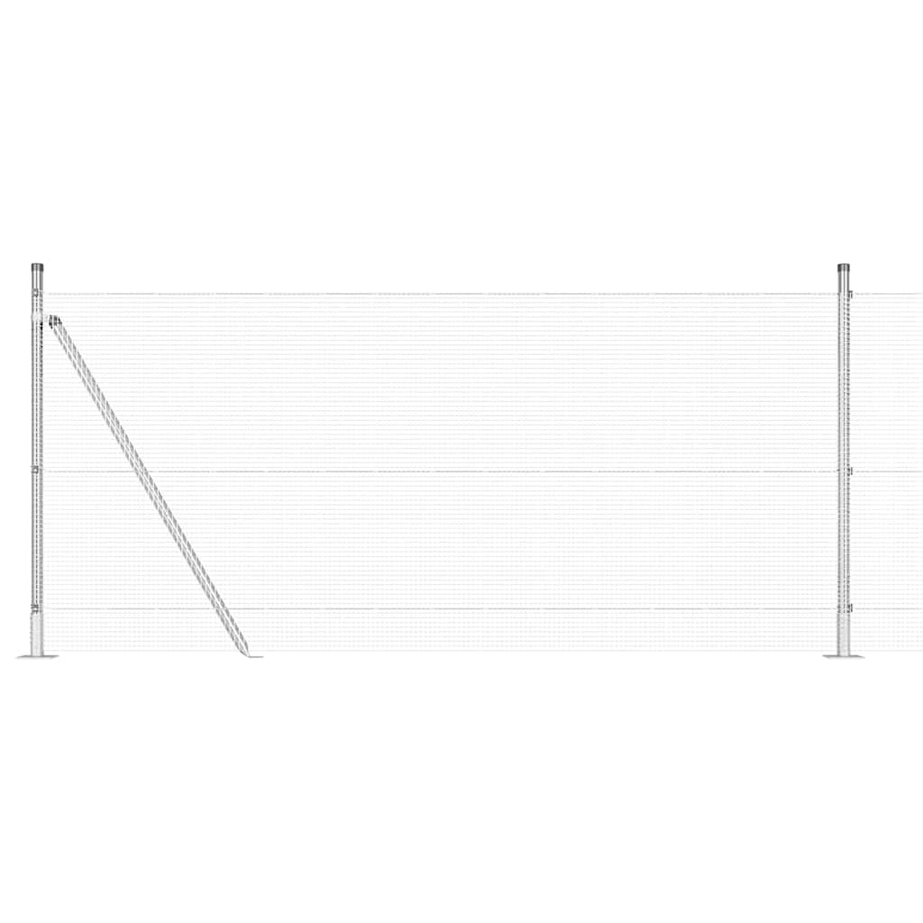 Stängselstolpe Silver 50 x 0,8 m (12 x 12 mm nät) Stål