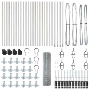 Stängselstolpe Silver 50 x 0,8 m (12 x 12 mm nät) Stål