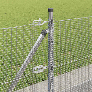 Stängselstolpe Silver 100 x 0,6 m (12 x 12 mm nät) Stål