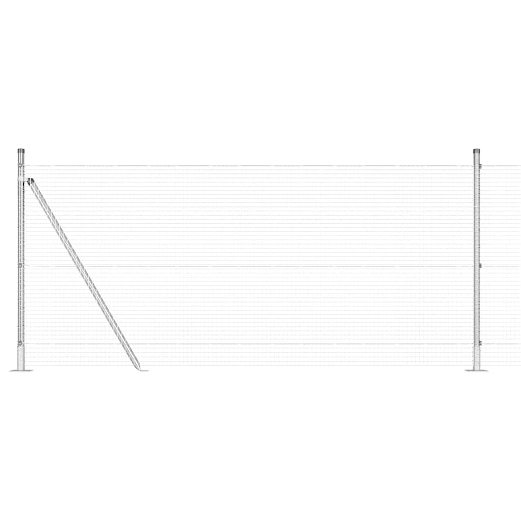 Stängselstolpe Silver 100 x 0,8 m (16 x 16 mm nät) Stål