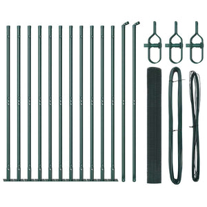 Stängselstolpe Grön 25 x 0,8 m (19 x 19 mm nät) Stål och PVC