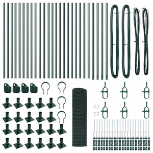 Stängselstolpe Grön 50 x 0,6 m (12 x 12 mm nät) Stål och PVC