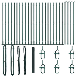 Stängselstolpe Grön 50 x 1,5 m (16 x 16 mm nät) Stål och PVC