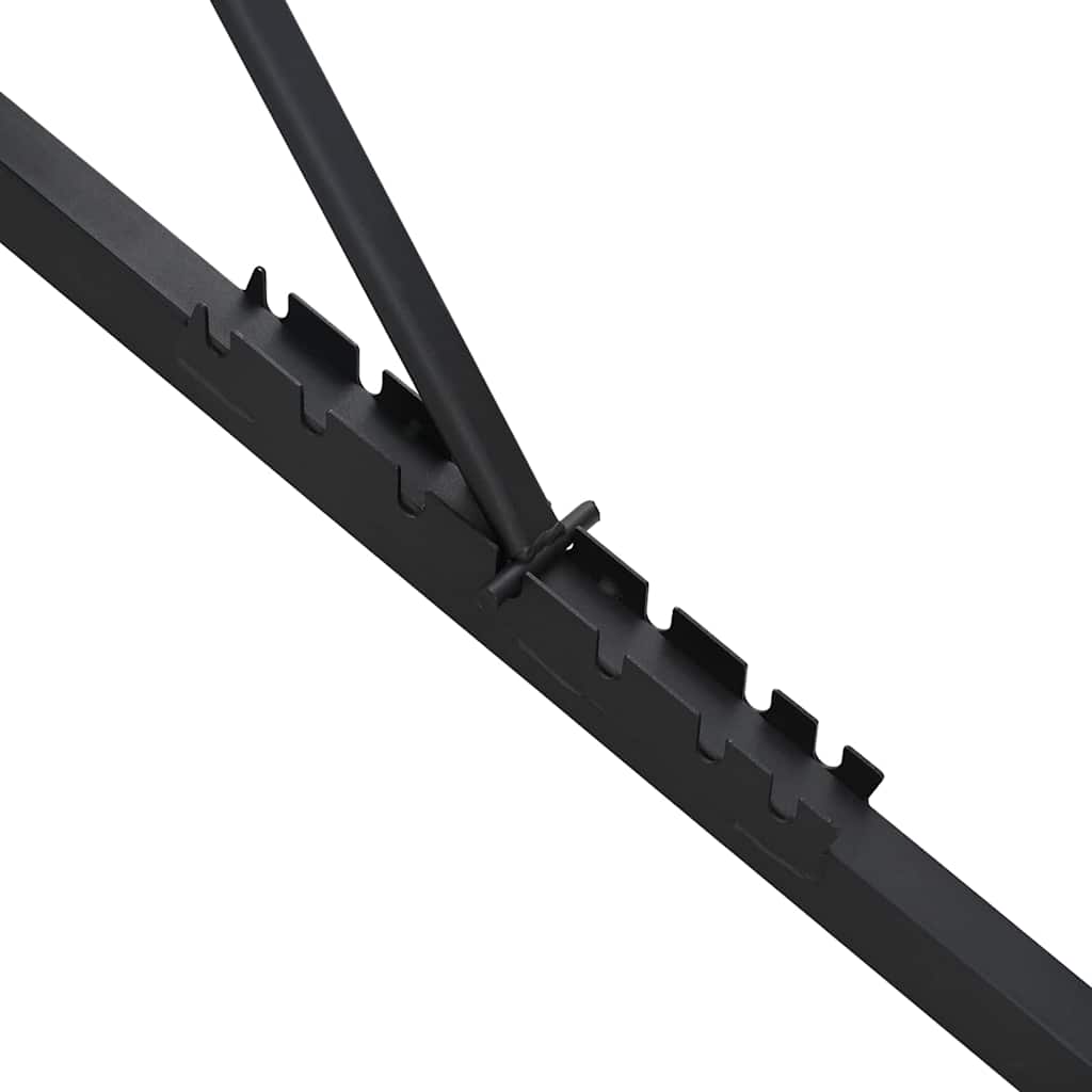 Vikbänk Svart 131 x 41 x 110 cm Stål