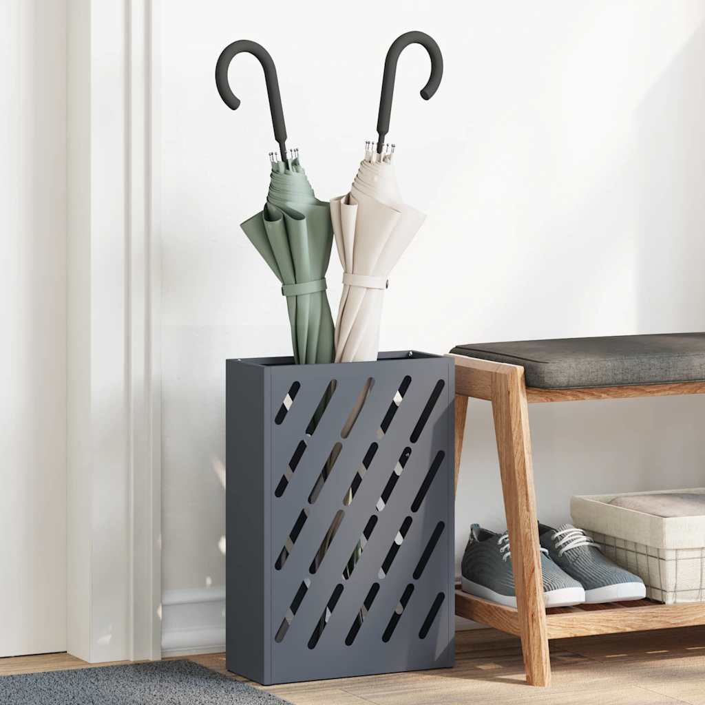 Regn Paraplyställ Antracit 28 x 12 x 41 cm Stål