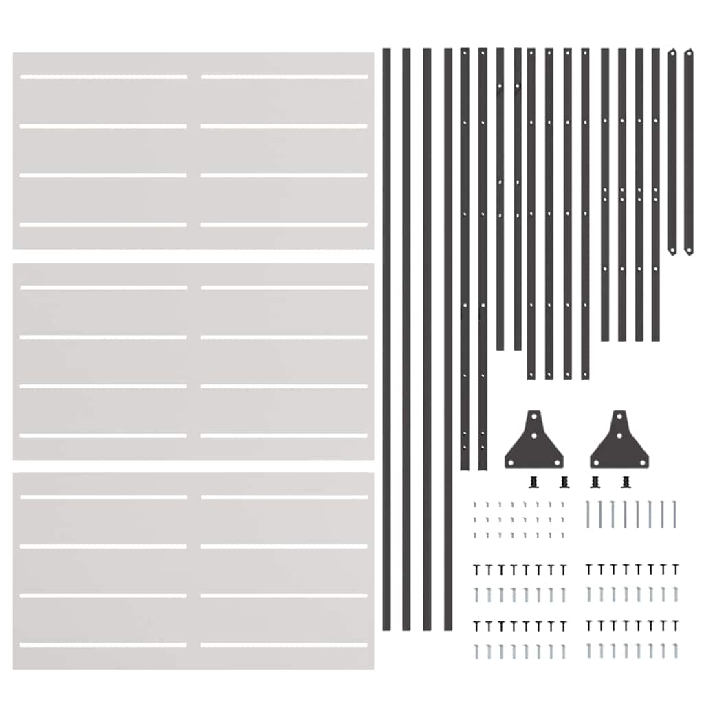 Avskärmningsskärm Grå 100 x 50 x 180 cm Stål