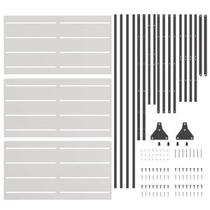 Avskärmningsskärm Grå 100 x 50 x 180 cm Stål