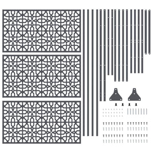 Avskärmningsskärm Antracit 100 x 50 x 180 cm Stål