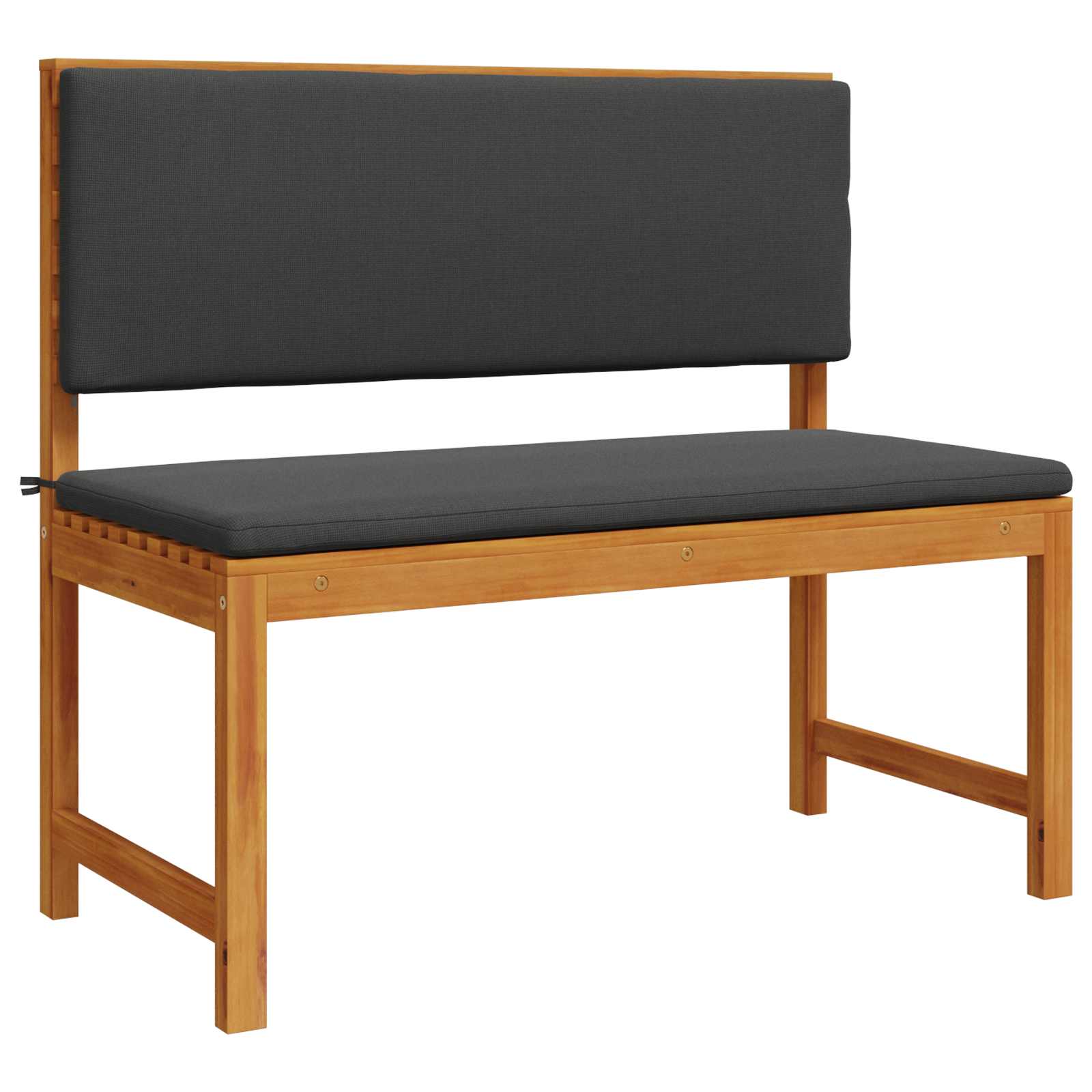 Trädgård Stol med kudde Brun 100 x 50 x 91cm Massivt akaciaträ