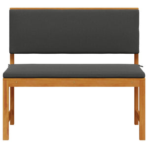 Trädgård Stol med kudde Brun 100 x 50 x 91cm Massivt akaciaträ