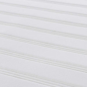 Sängmadrass med madrass Grå 140 x 190 cm tyg