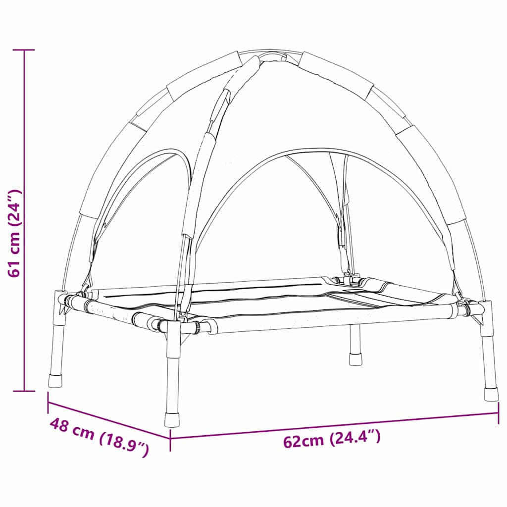 Hundsäng Svart s Stål