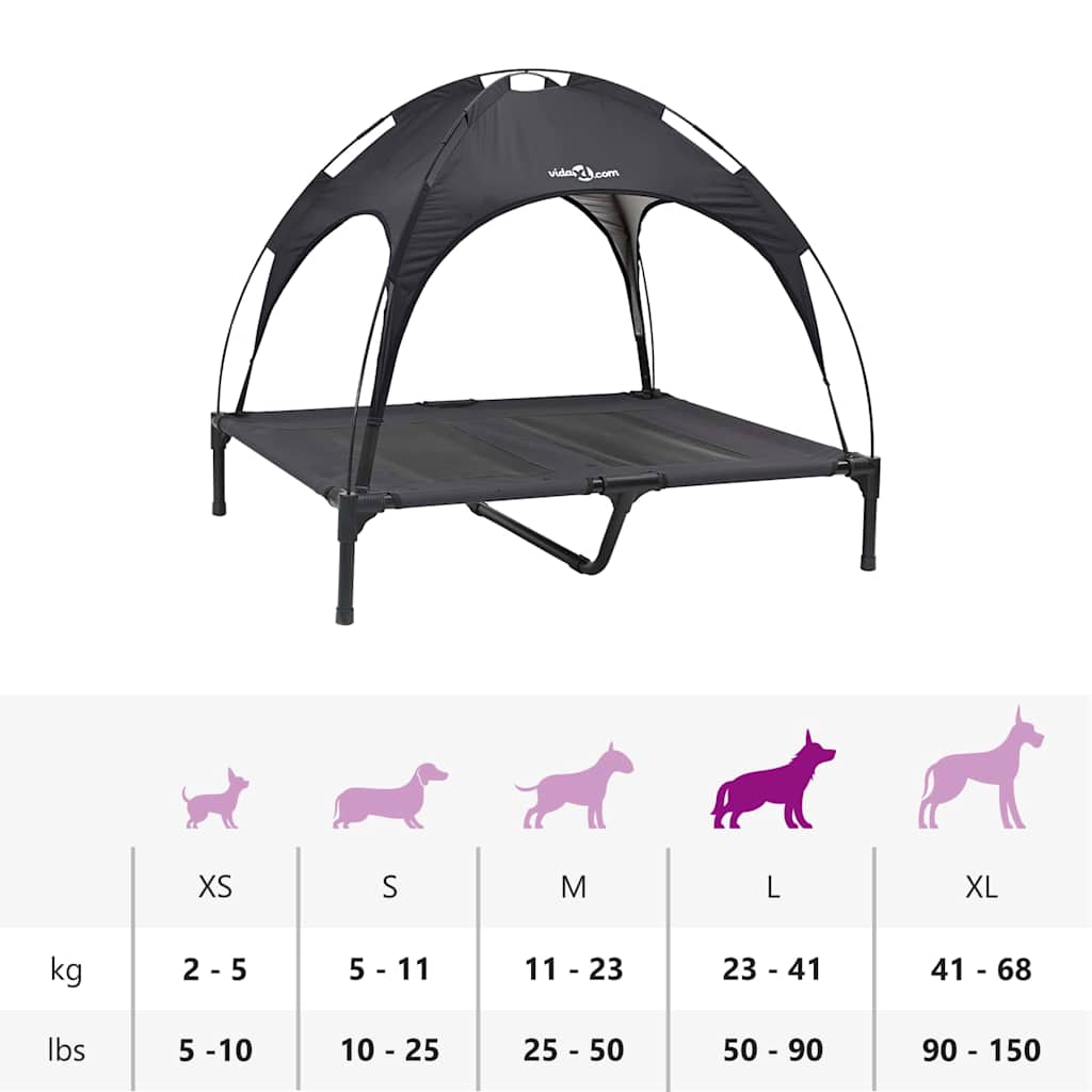 Hundsäng Svart l Stål