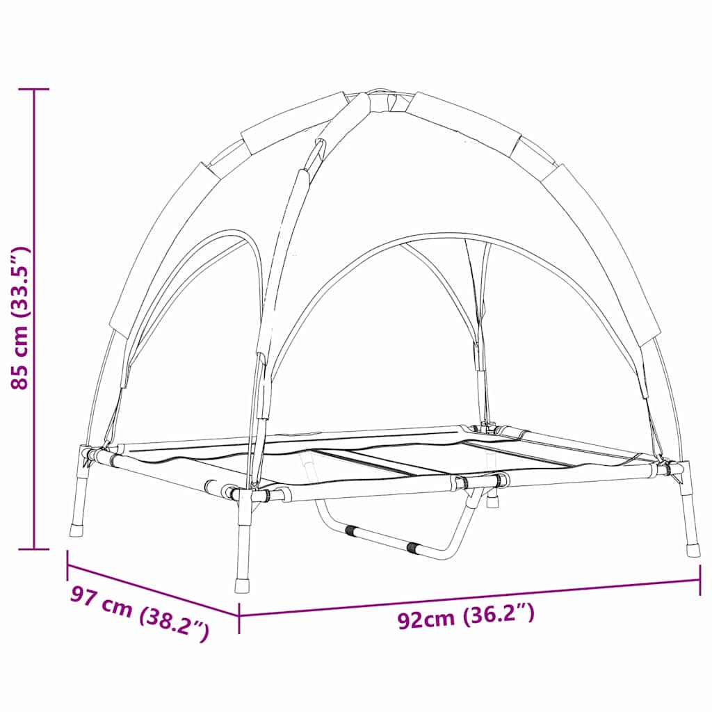 Hundsäng Svart l Stål