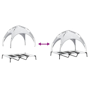 Hundsäng Silvergrå 122 x 93 x 106,5 cm Stål