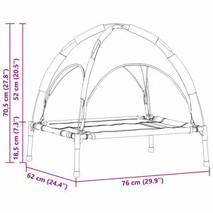 Hundsäng Marinblå m Stål