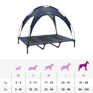 Hundsäng Mörkblå 122 x 93 x 106,5 cm Stål