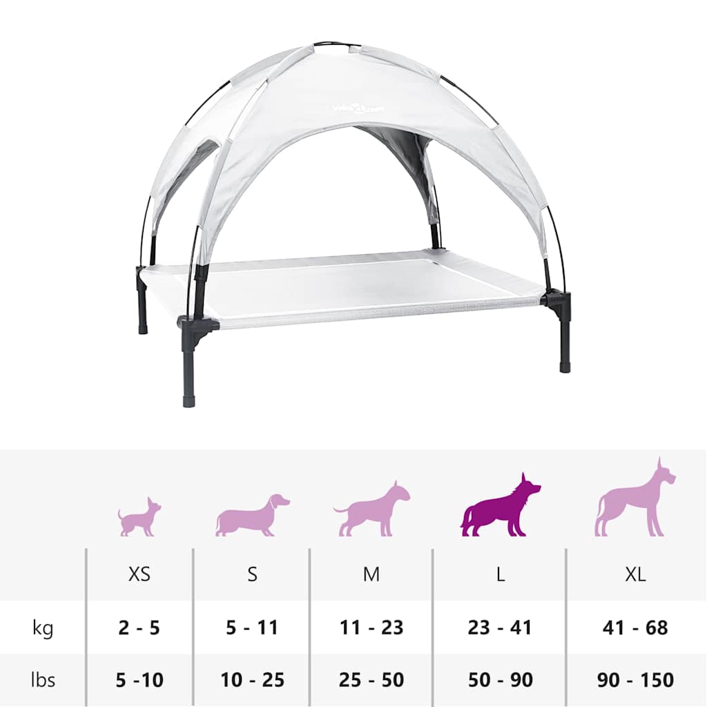 Hundsäng Silvergrå l Stål