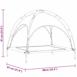 Hundsäng Mörkblå 90 x 81 x 80,5 cm Stål