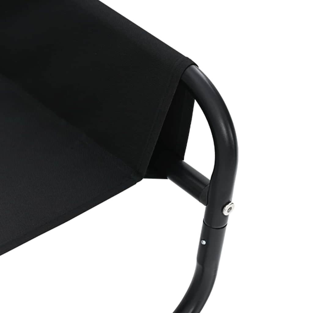 Hundsäng Svart 75 x 75 x 30 cm Stål