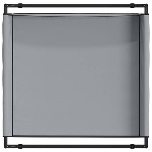 Hundsäng Ljusgrå 85 x 85 x 33 cm Stål