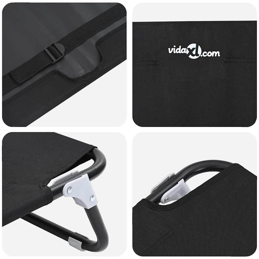 Hundsäng Svart 90 x 55 x 18 cm Stål